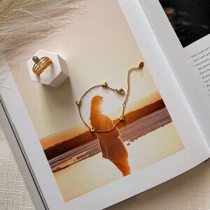 18k Gold Heart Jewelry | Heart Bracelet | Waterproof Accessories